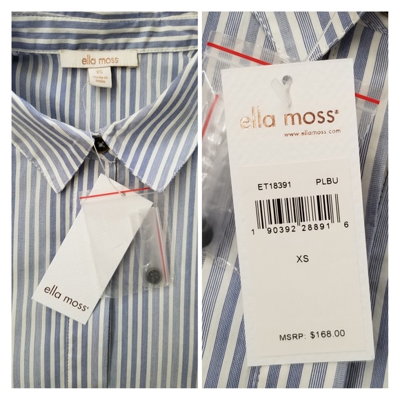 Ella Moss Carissa Buttondown in Pale Blue - Picture 4 of 6